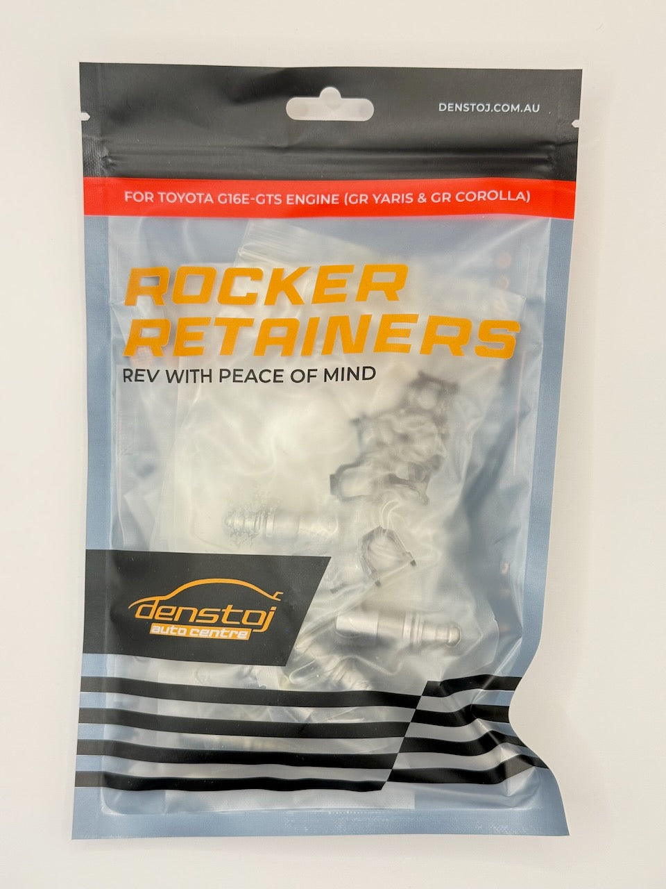 Denstoj Rocker Retainers retail pack for the Toyota G16E-GTS engine in the GR Yaris and GR Corolla