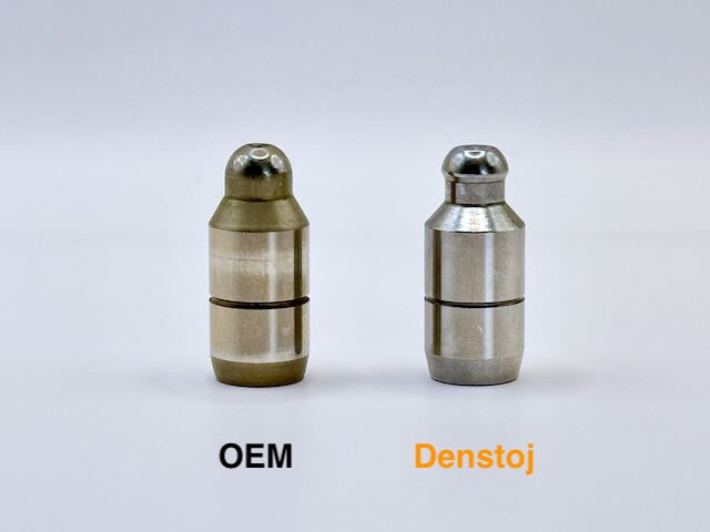 OEM pivot beside the grooved Denstoj rocker retainer pivot